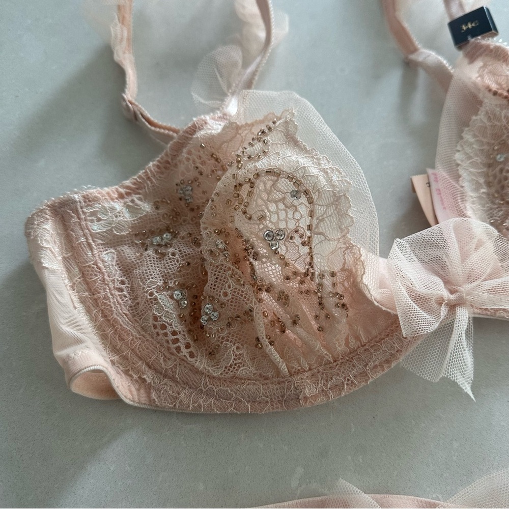 Victoria's Secret Dream Angels Fashion Show 2014 Beaded Bra 34C & Thong M Set - Picture 8 of 14